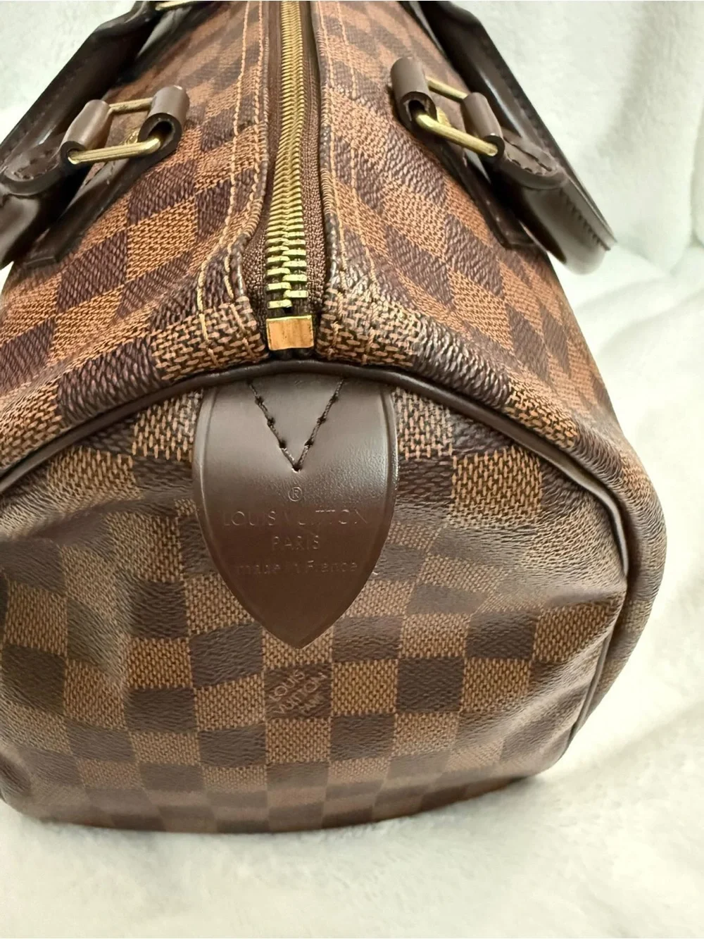 Louis Vuitton Brown Checkered Top-Handle Satchel